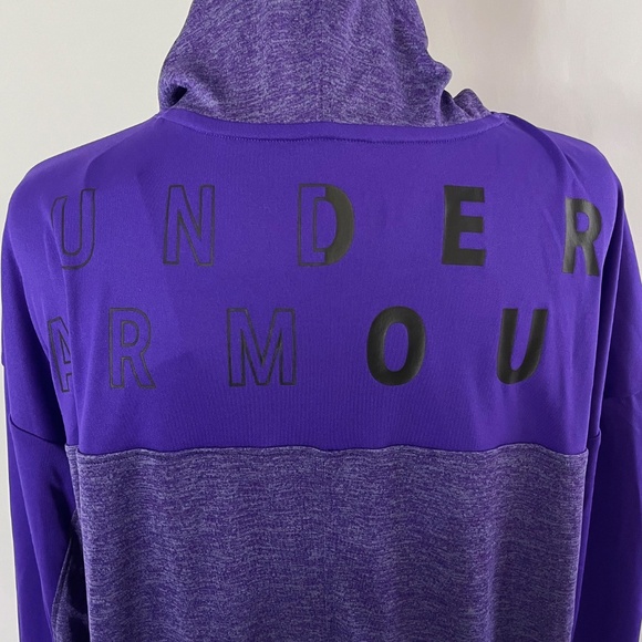 New Under Armour Graphic Print Loose Fit Hooded Top Tech Twist Purple Size Small - Picture 11 of 16
